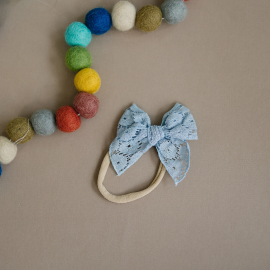 Sailor Eyelet Lace Dainty Hair Bow