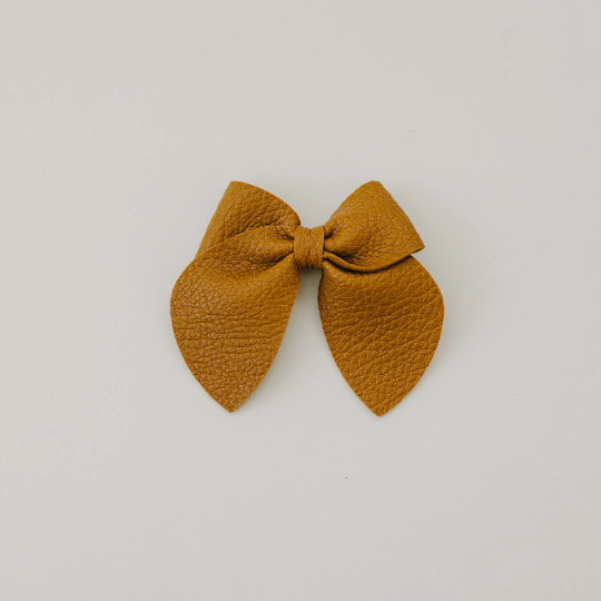 4" Wide Soft Faux Leather Hair Bows