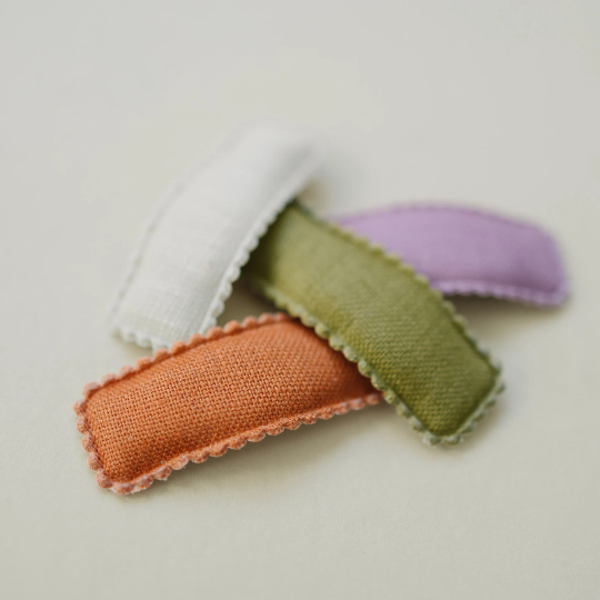 Set of 4 Autumn Neutrals Snap Clips