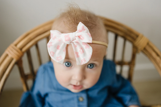 Pastel Retro Flower 3" Bows, Tiny Baby Headband
