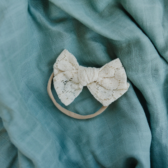 Frilly Summer Lace Hair Bow