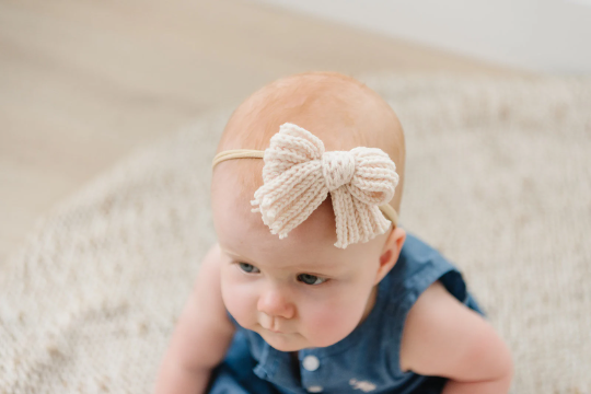 Thick Chunky Sweater Knit Hair Bows