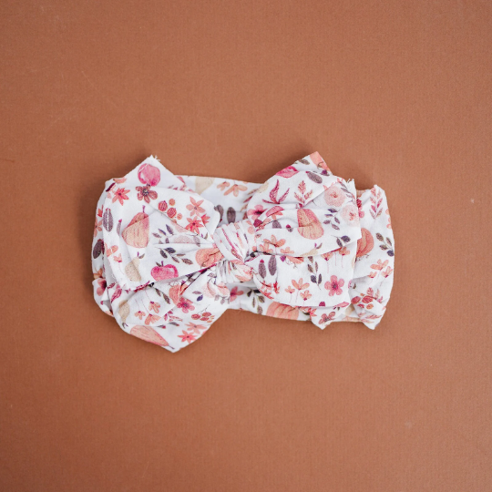 Autumn Gourd Big Bow Baby Nylon Headband
