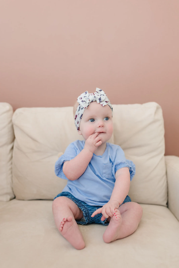 Farm Cow Double Bow Baby Nylon Headband
