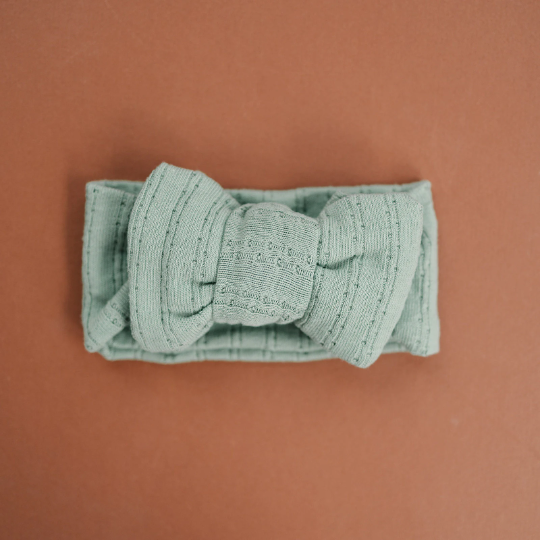 Thick Textured Autumn Baby Bow Wrap