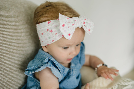 Winter Snowflake Ribbed Nylon Headband