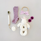 Peony Headband Swiss Dot Cotton Bows - Golden Dot Lane