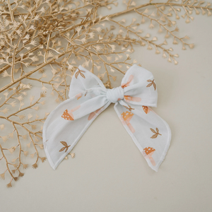 Toadstool Mushroom 4" Serged Cotton Hair Bow