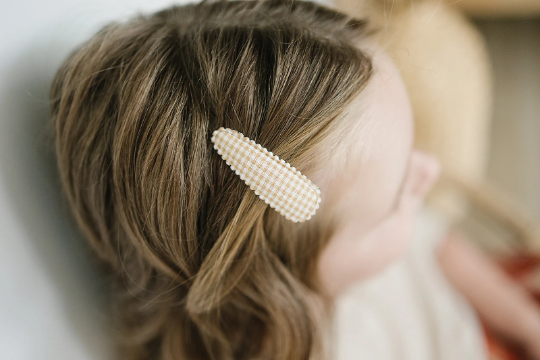 Set of 5 Fall Plaid Snap Hair Clips