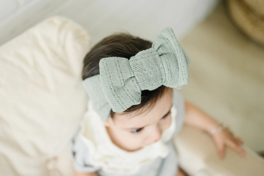 Thick Textured Autumn Baby Bow Wrap