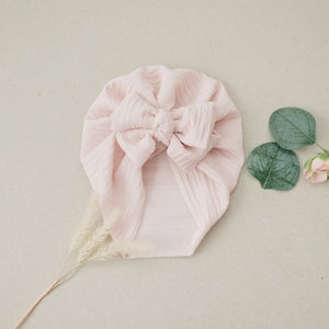 Spring Pastel Texture Double Bow Baby Turban