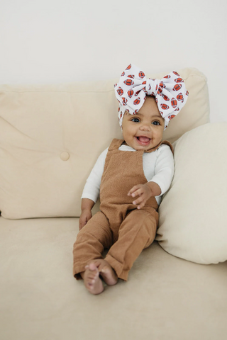 XL Football Bow Texture Headband