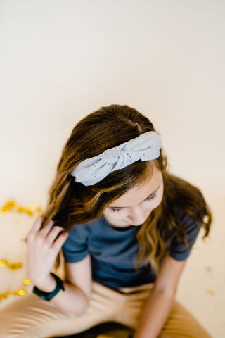 Glitter Daisy Knotted Headband