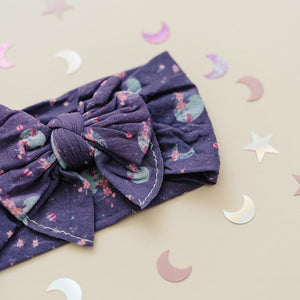 Midnight Navy Floral Moon Cutest Nylon Headband