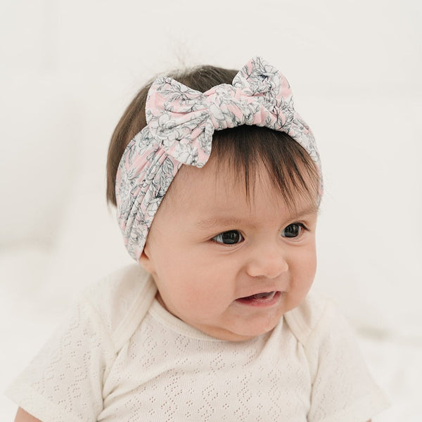 Blush Floral Trendy Nylon Headband