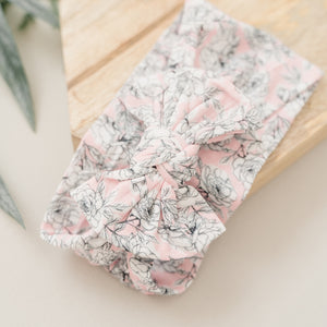 Blush Floral Trendy Nylon Headband