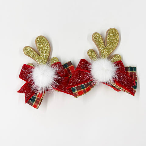 Set of 2 Merry Christmas Pigtail