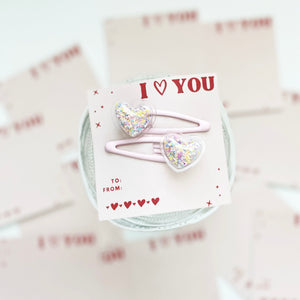 Valentine Card Snap Clips