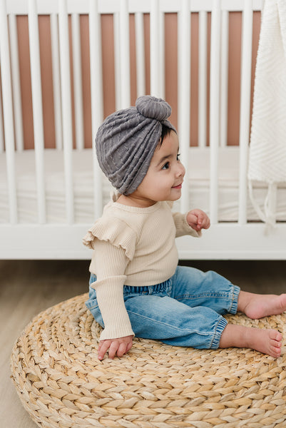 Cable Knit Bun Baby Turban
