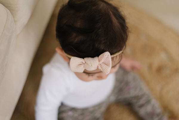 Petite Waffle Weave Bows