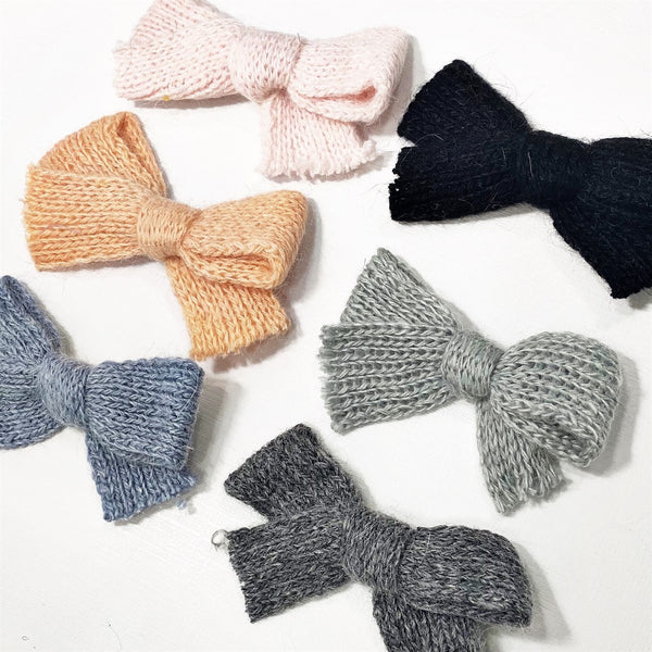 Sweater Knit Bows Clips and Headbands - Golden Dot Lane