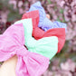 Bright Colored Big Bow Nylon Headbands - Golden Dot Lane
