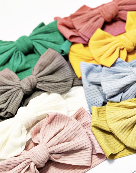 Multiple Ribbed Bow Headbands - Golden Dot Lane