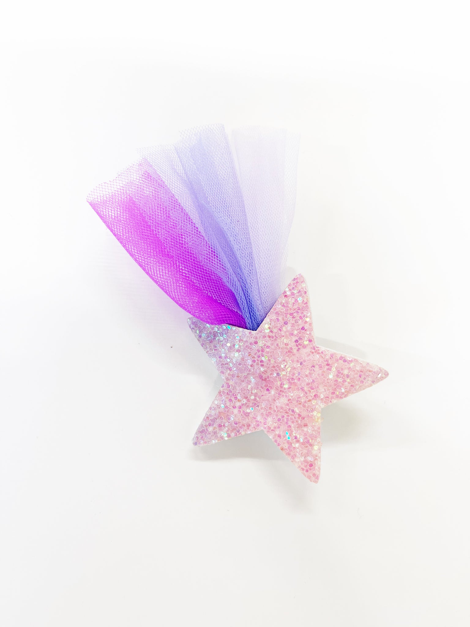 Glitter Tulle Star Hair Clip
